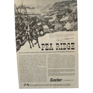 Vintage 1961 Sinclair Oil Pea Ridge Wild Bill Ad Advertisment